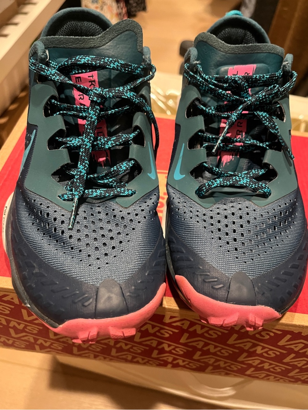 Nike Kids Trail Running Shoes in Teal, Navy & Pink